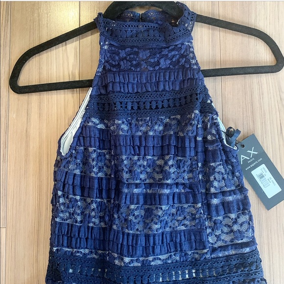 AX Paris blue lace layered skater dress NWT - Picture 7 of 10